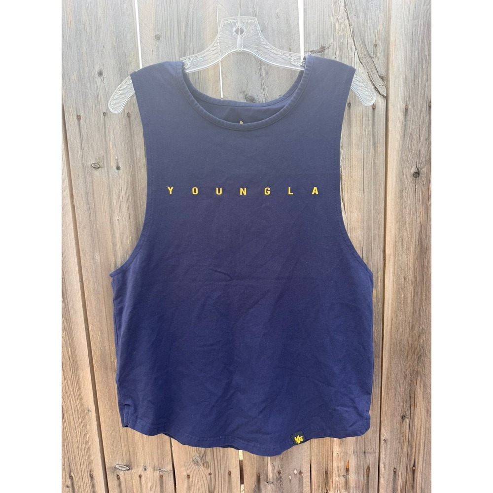 YoungLA Men's #332 Men's Infinity Athletic Muscle Tank in Nay Sz Small